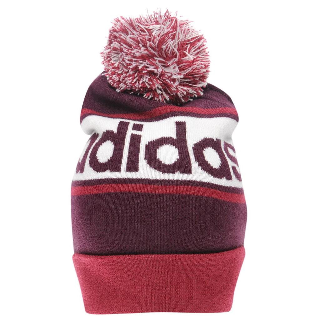 Adidas Linear Loco Bonbon Beanie BQM68 BP5325 Mystery Ruby Knight [Unisex] F17/Red F17/White (Japan OSFZ-Free Size)