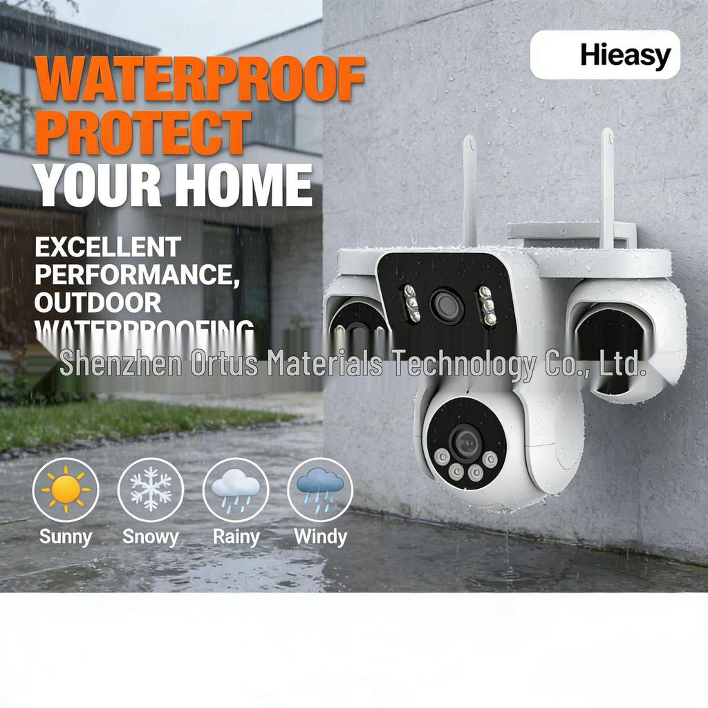 4G Lifetime Data 4-Lens 4-Screen Wireless WiFi Monitoring Camera