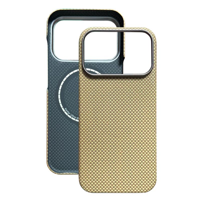 For Apple IPhone 17 Pro Ultra-Thin Kevlar Phone Case IPhone 17 Pro Max Protective Cover Aramid Fiber Magsafe Magnetic Phone