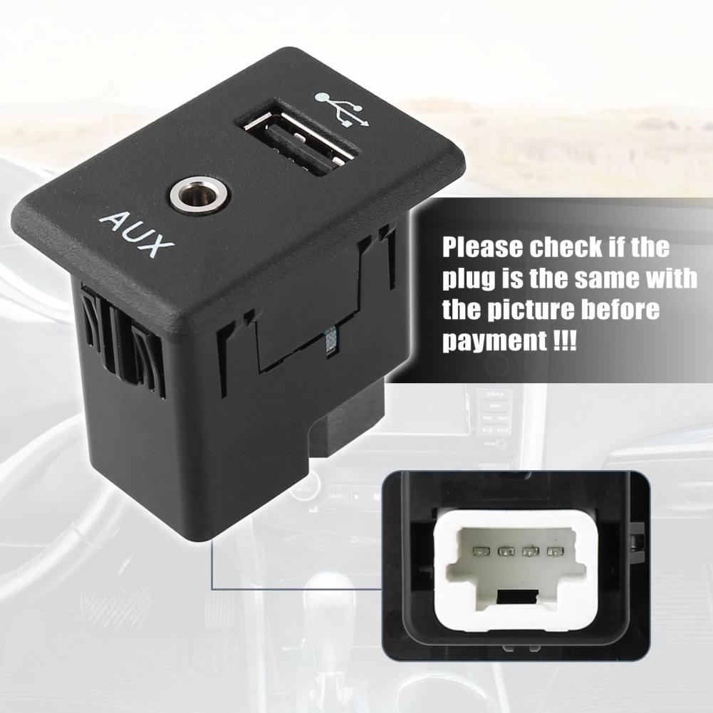 Car USB Port Connector Audio Video Auxiliary Jack 795405004 28023-4BA0 Compatible For 370Z Altima Frontier Kicks NV Rogue Xterra