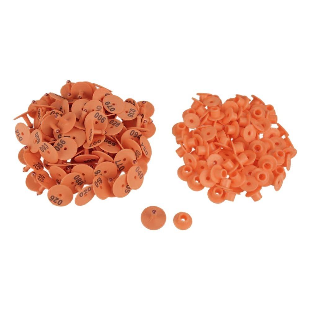 100pcs Fade Resistant Numbered Ear Tag Plastic Animal Identification Tag Livestock Ear Tag Cattle