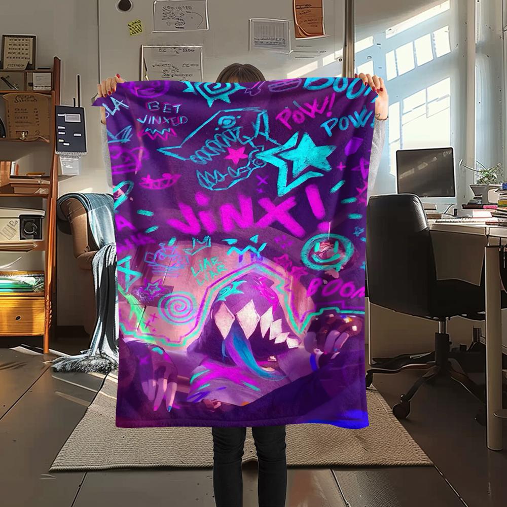 1 Stück Flanelldecke mit Cartoon-Druck, Hohe Qualität, Bequem für alle Jahreszeiten, Heimdekoration, Wärme und Komfort, Perfekt als Weihnachts- oder Geburtstagsgeschenk