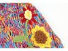 Colorful Retro Crochet Pullover: Long-Sleeved Crewneck Sweater for Autumn/Winter