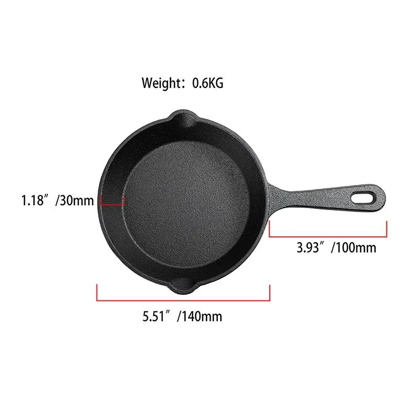 

Мини-эмалированная чугунная сковорода – универсальная посуда для приготовления стейков, яиц, вафель и сэндвичей 24X14X3CM чёрный