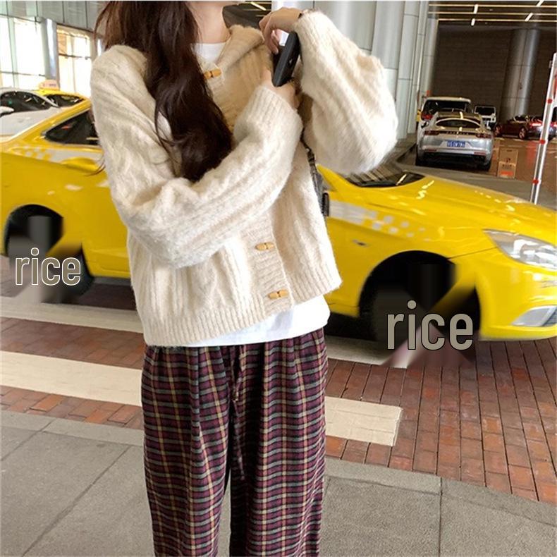 Autumn/Winter Knitted Hooded Toggle Cardigan Sweater