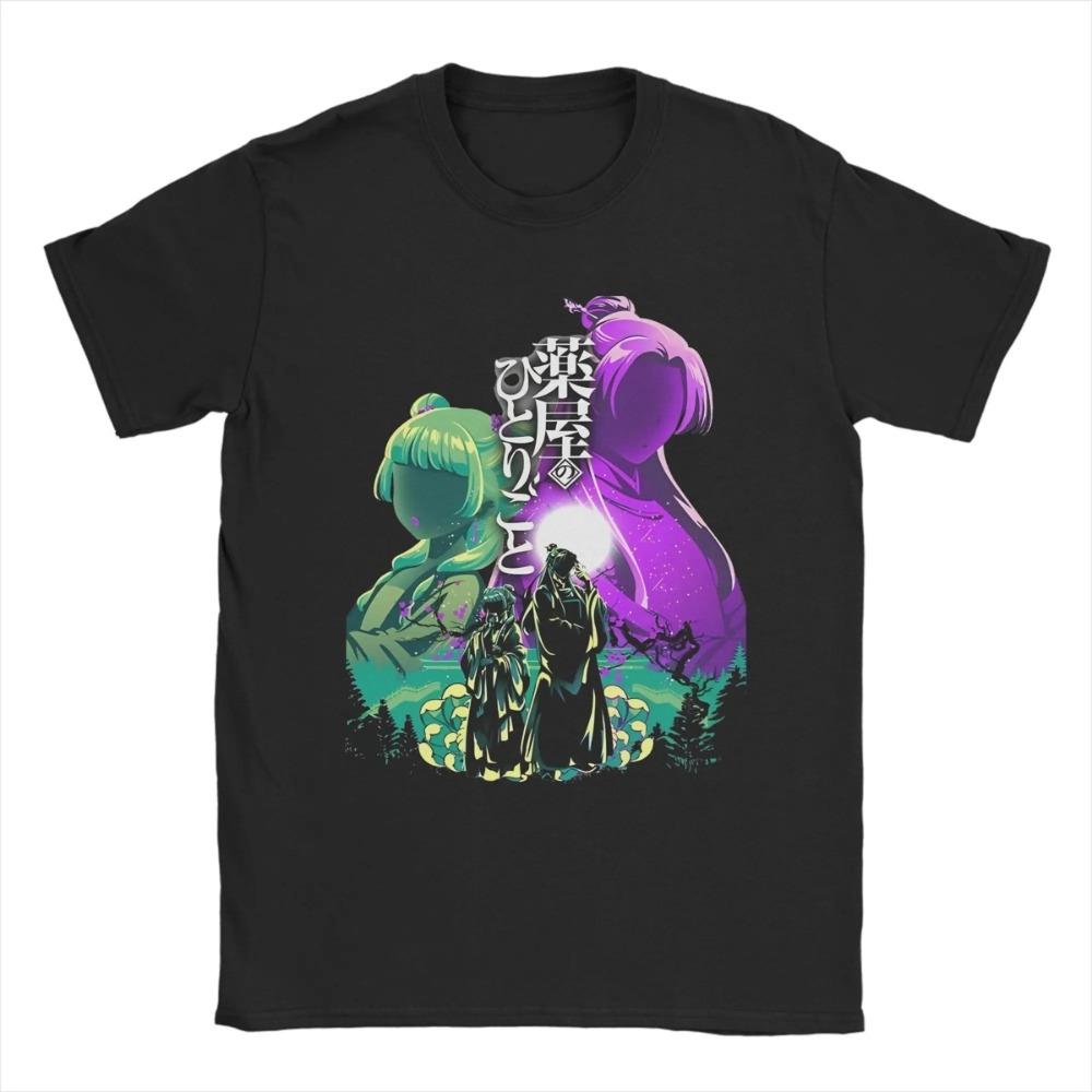 Maomao Le Cronache dell'Apotecario Magliette Uomo Manga Anime Cotone Vintage Maglietta a T Manica Corta Girocollo Maglietta a T Stampata Merch Casual Maglietta Girocollo