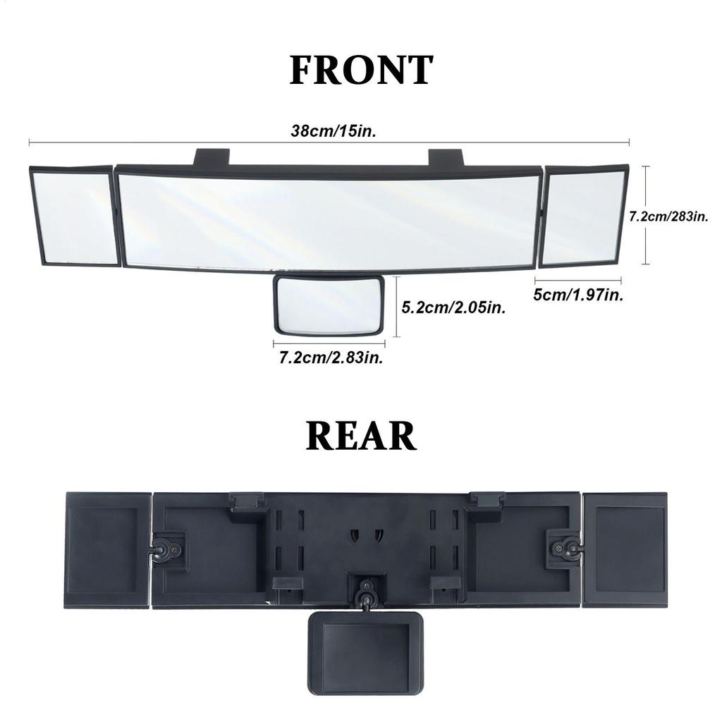 Rearview Mirrors 18 Inch Wide Angle Clip-On Extender Car Rear Mirror Anti-Glare for Truck Boat Automotive Baby Vehicle Marine