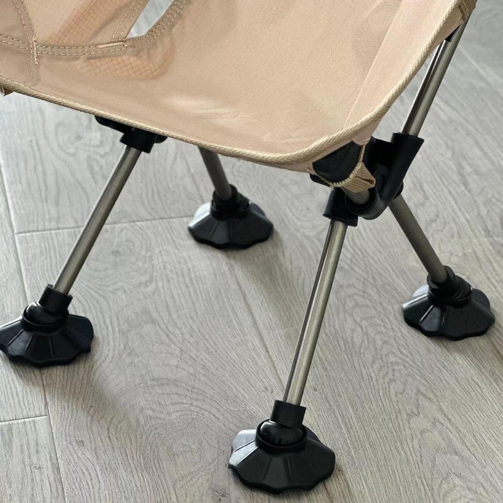 4pcs Outdoor Camping Chair Foot For Pads Chair Leg Mat Non-slip Anti-trap Covers Folding Chair Anti Slip Footrest 13/16mm