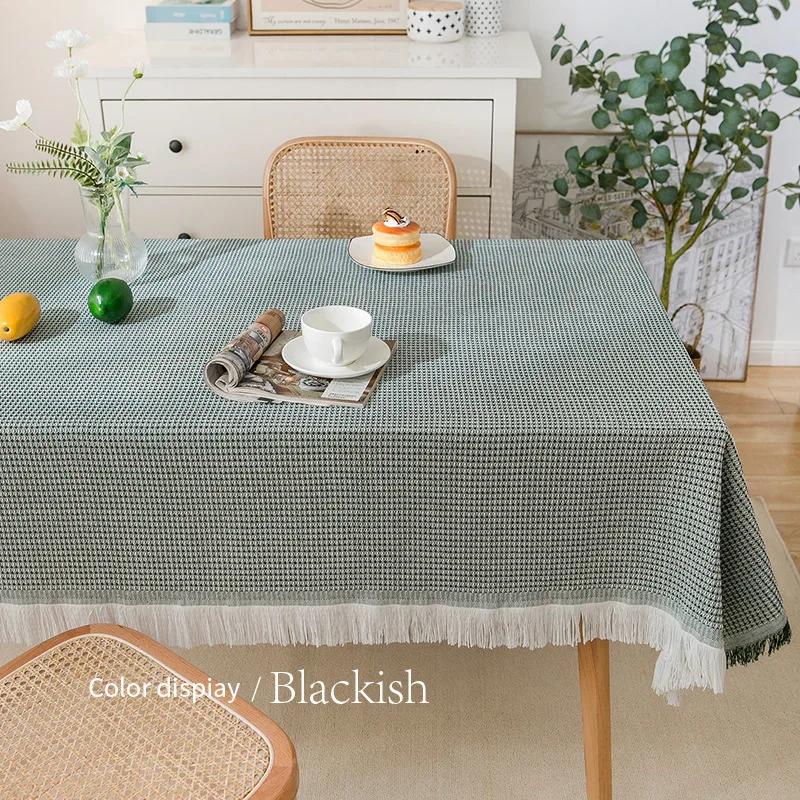 Braided Cotton Linen Tablecloth Tea Table Runner Decoration Rectangle Table Cover for Kitchen Wedding Dining Room Camping
