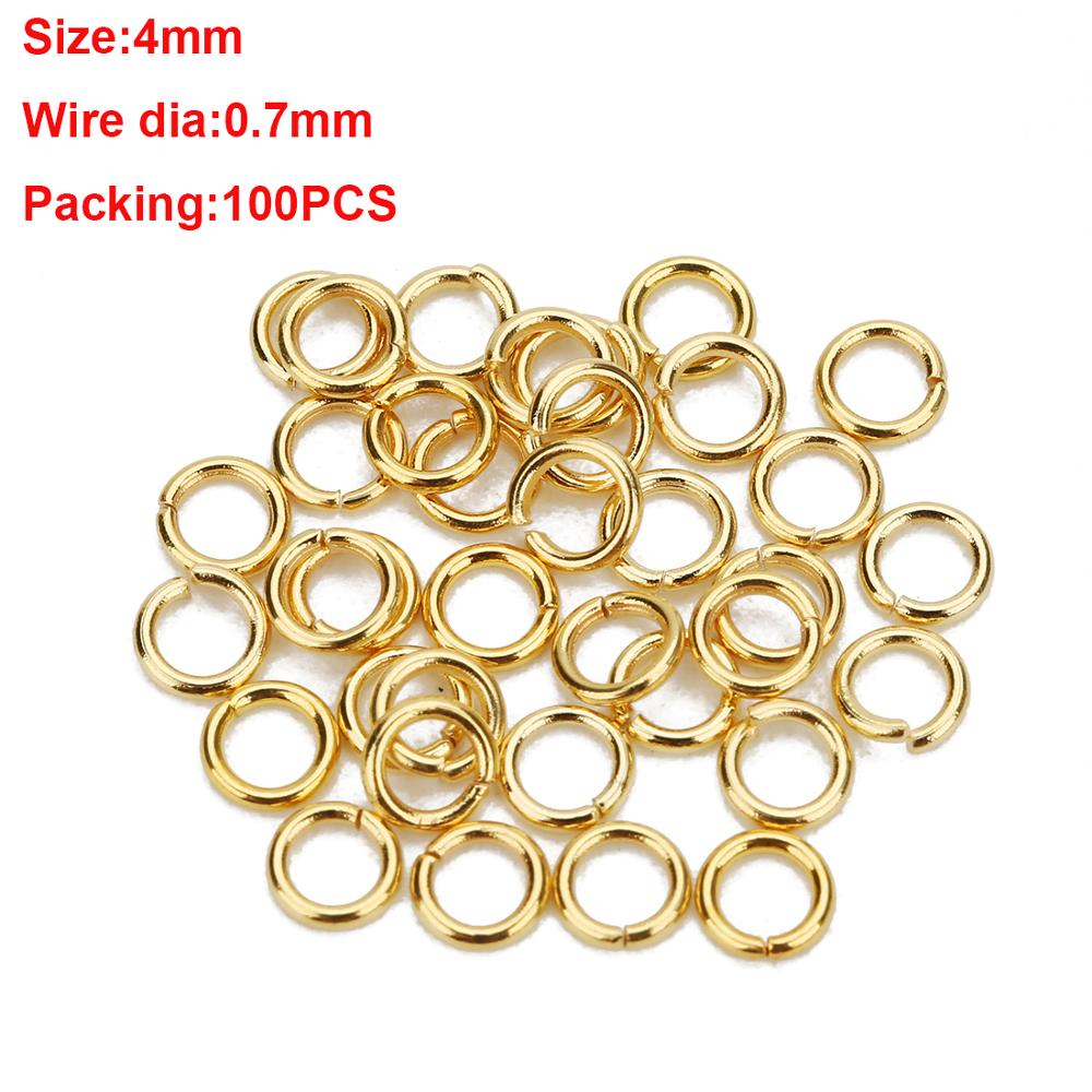 100pcs 3-10mm Stainless Steel Open Jump Rings Split Rings Link Loop For DIY Jewelry Making Findings Connector Wholesale