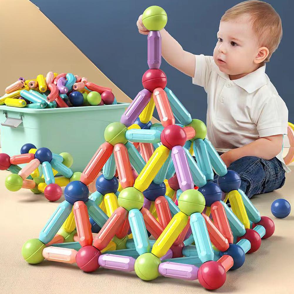 Creative Magnetic Building Sticks Set Educational Learning Toys for Kids 3D Puzzles Blocks Intelligence New STEM Building Toys Christmas Gift