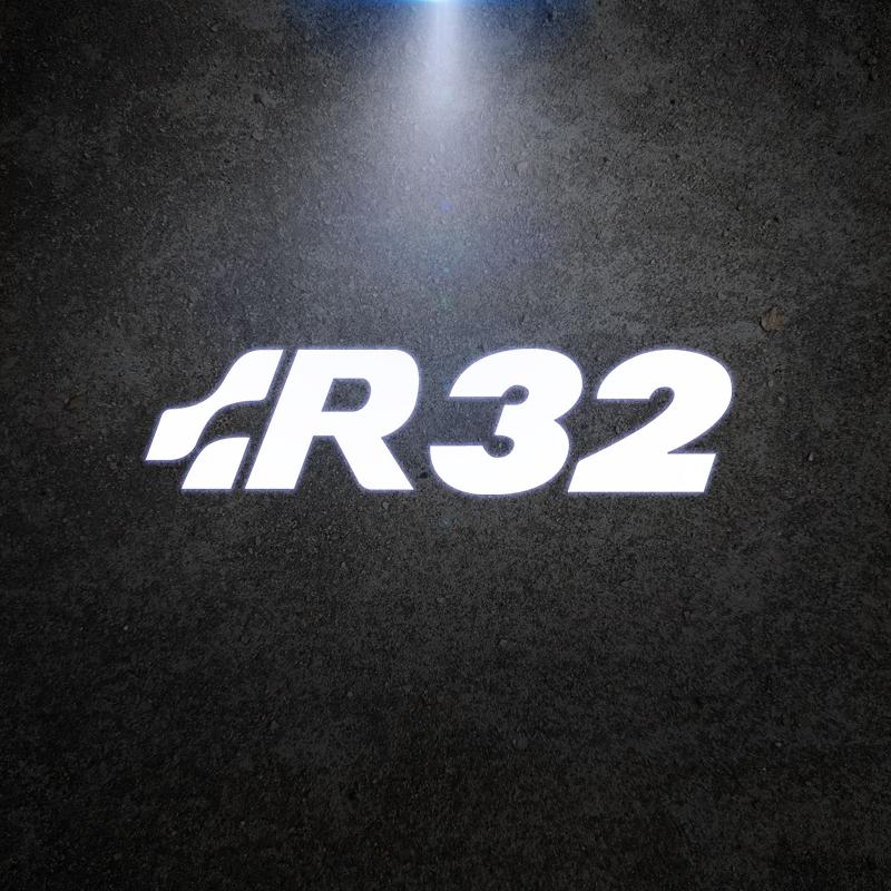 

R32 Logo Wireless Courtesy Car Door Projector LED Welcome Lights For Mk4 Mk5 Polo Passat Golf 5 4 Touareg Sagitar Decor 2PCS For 2 Door