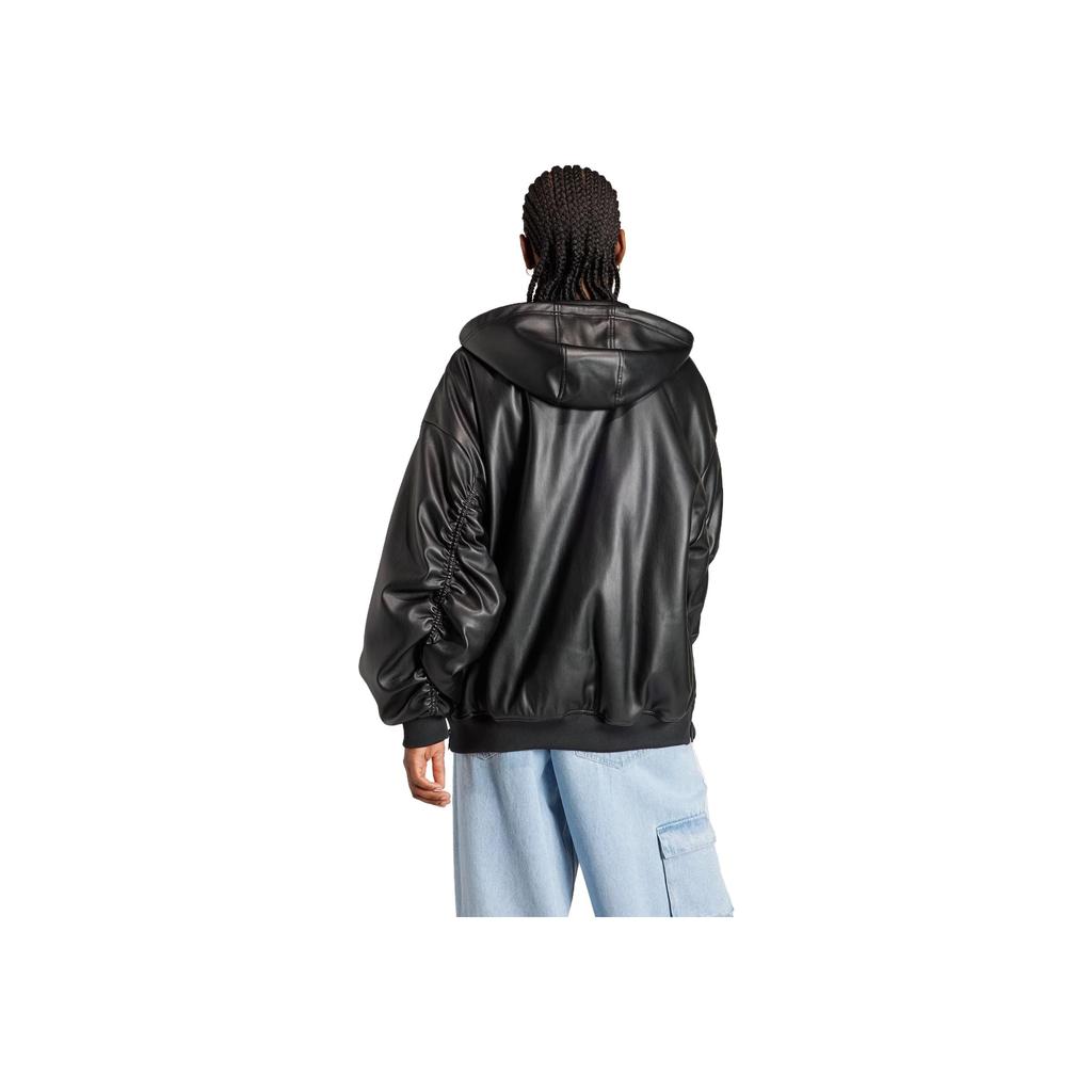 adidas Veste à capuche zippée sur le côté Originals avec cordon de serrage pour femme Vêtement d'extérieur Noir IV9328