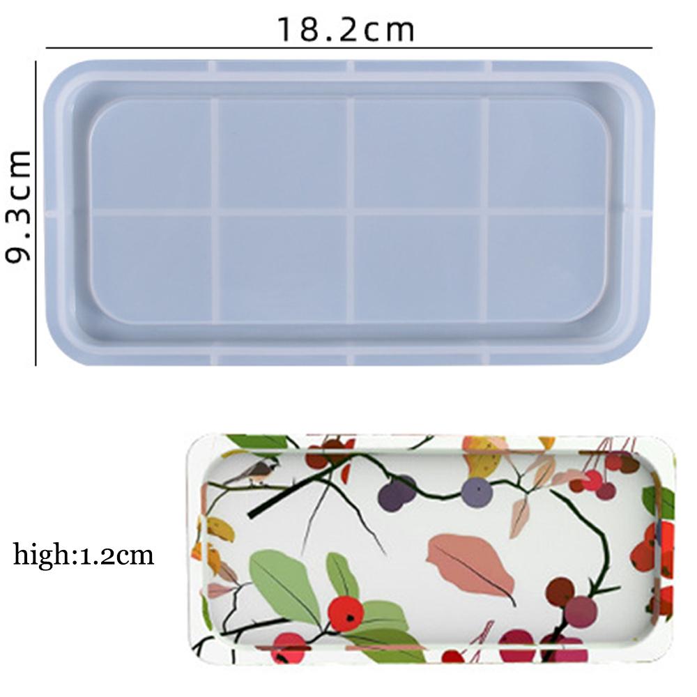 Rectangle Storage Tray Silicone Mold DIY Coaster Making Plaster Resin Concrete Jewelry Plate Casting Molds Home Decor Supplies