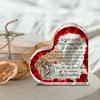 2D Flat Heart-Shaped Acrylic Gift Sign Desk Decor Plaque, Rose Pattern Surround Design, Suitable for Wall Decoration, Porch, Room, Villa, Accents Home