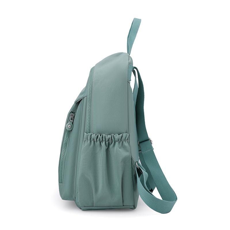Solid Color Backpack Women Commuter Large Capacity Nylon Lightweight Backpack