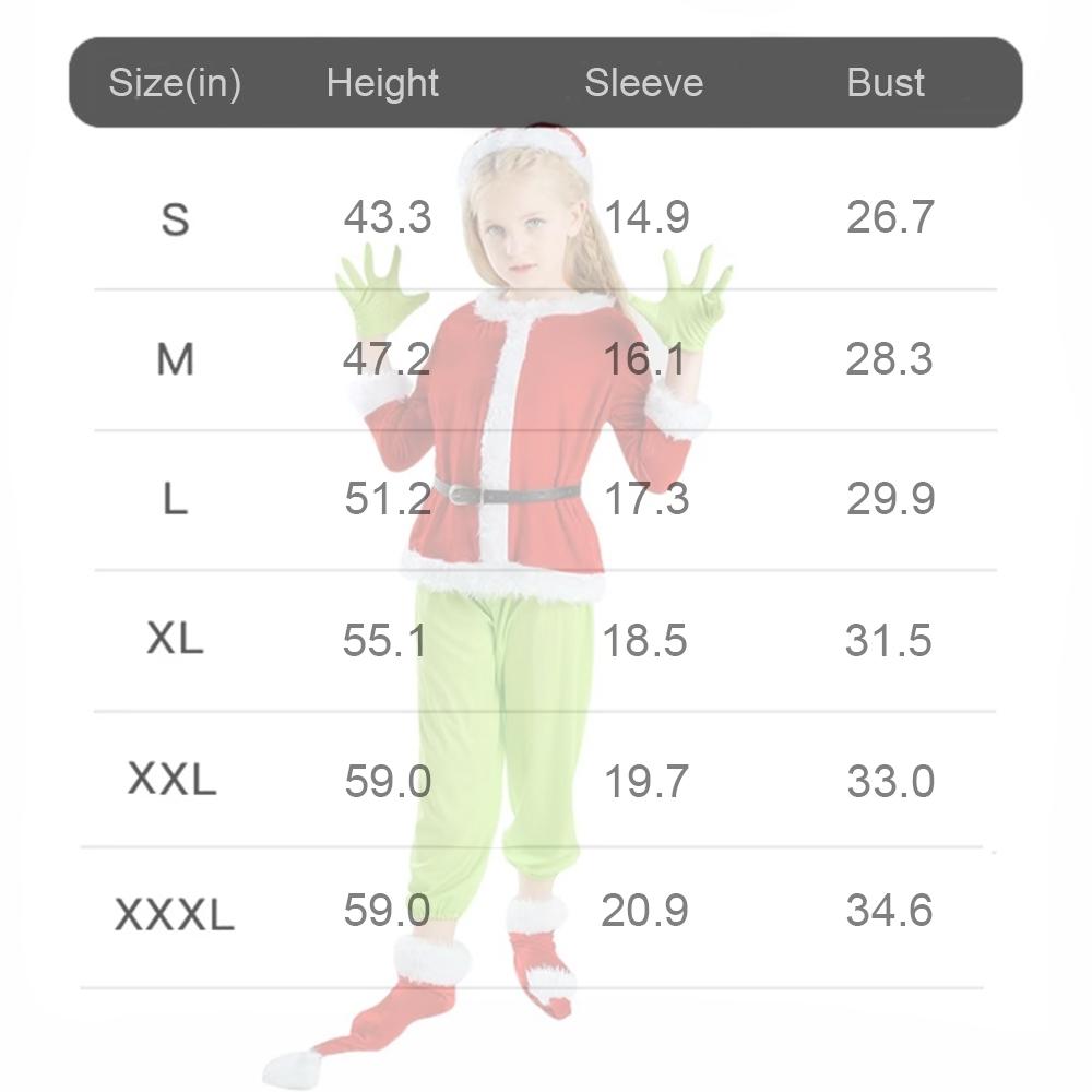 Christmas Family Cosplay Costumes Grinchy Green Monster Cute Role Play Outfit Birthday Party Jumpsuit Dress Up Halloween Pajamas