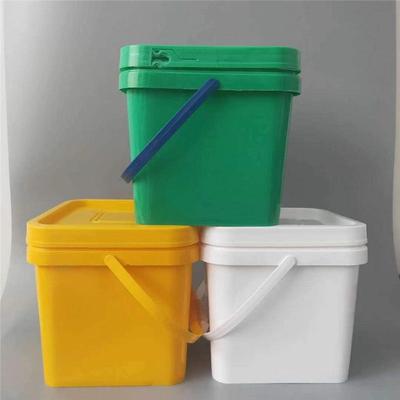 5L Food Grade Square Plastic Bucket for Laundry Detergent, Salt, Fertilizer, Paint, or Chemicals (5kg Capacity)