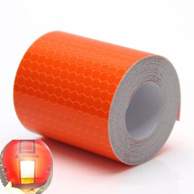 5cm*5M Bandă Reflectorizantă Auto Avertizare de Siguranță Decor Auto Autocolant Portocaliu Reflectorizant Bandă Protectoare Film Autocolante Auto Motocicletă