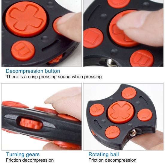 Button Hand Spinner Stress-relieving Multifunctional Smooth Edge Finger Fidget Rotating Hand Spinner for Kids