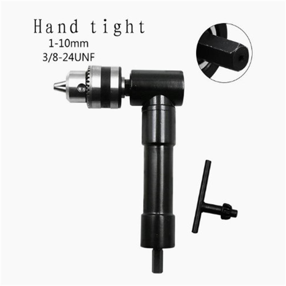 90 Degree Right Angle Electric Drill Chucks 3-claw High Precision Chuck Extension Accessories Conversion Angle Drill