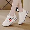 Large size white shoes women's 2025 spring and autumn new breathable and lightweight soft-soled sports shoes thick-soled versatile explosive casual s