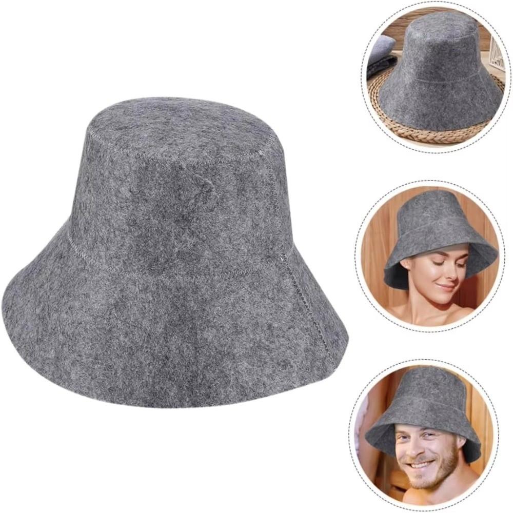 Felt Felt Sauna Cap Quickly Drying Good Water Absorption Bath Hat Sweat Absorbing Head Protection Sauna Hat Sauna Accessories