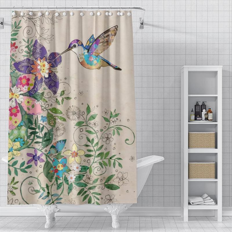 

домашние шторки для душа для ванной водонепроницаемая ткань Натуральный Животный Стиль шторки для ванной современные шторки для душа 180x200 240x200 W90XH180cm