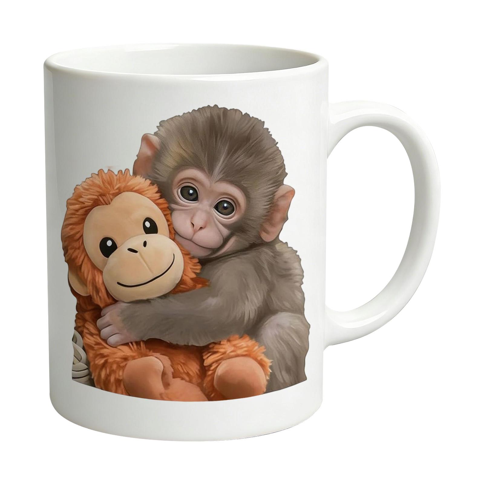 

Monkey-shaped Ceramic Coffee Mug, 11 Oz. Porcelain Teacup With Handle. Suitable For Family And Hobby Gift. One Size