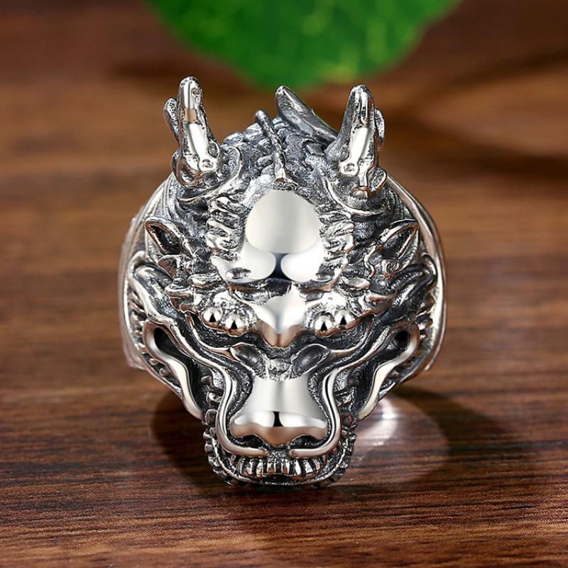 Yanyu Men's Dragon Zodiac Ring: Stylish Ancient Craft with Bold Personality