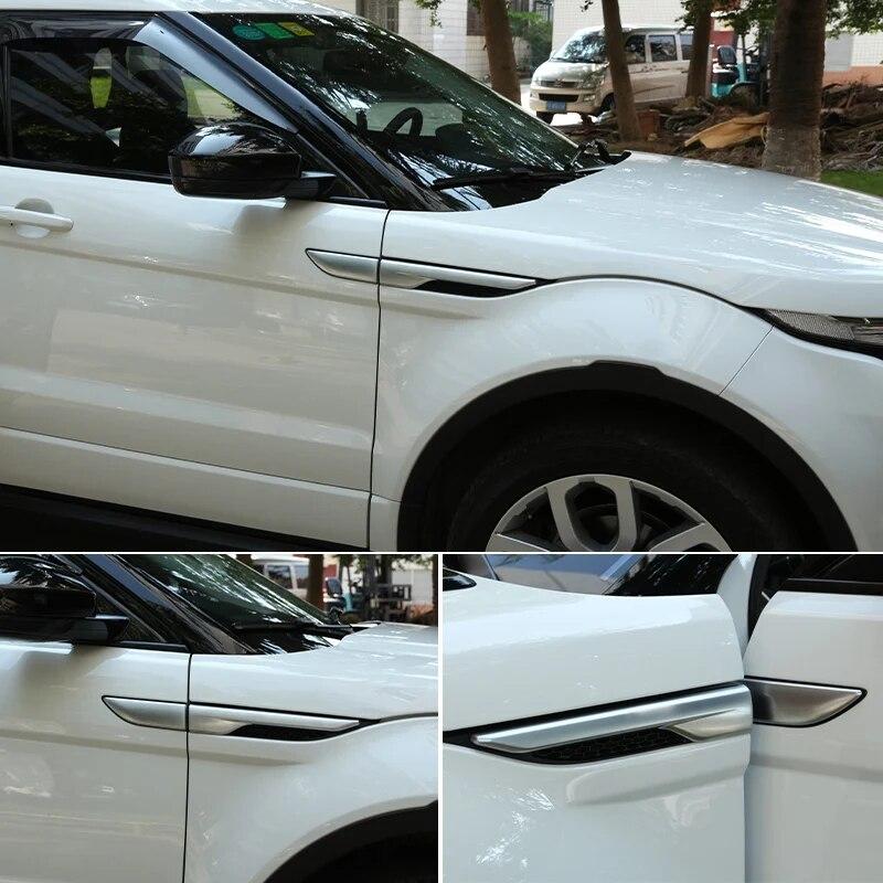 For Land Rover Range Rover Evoque 2012-2018 Fender Side Air Vent Outlet Cover Trim Decorative Sticker Glossy Black Car Accessory