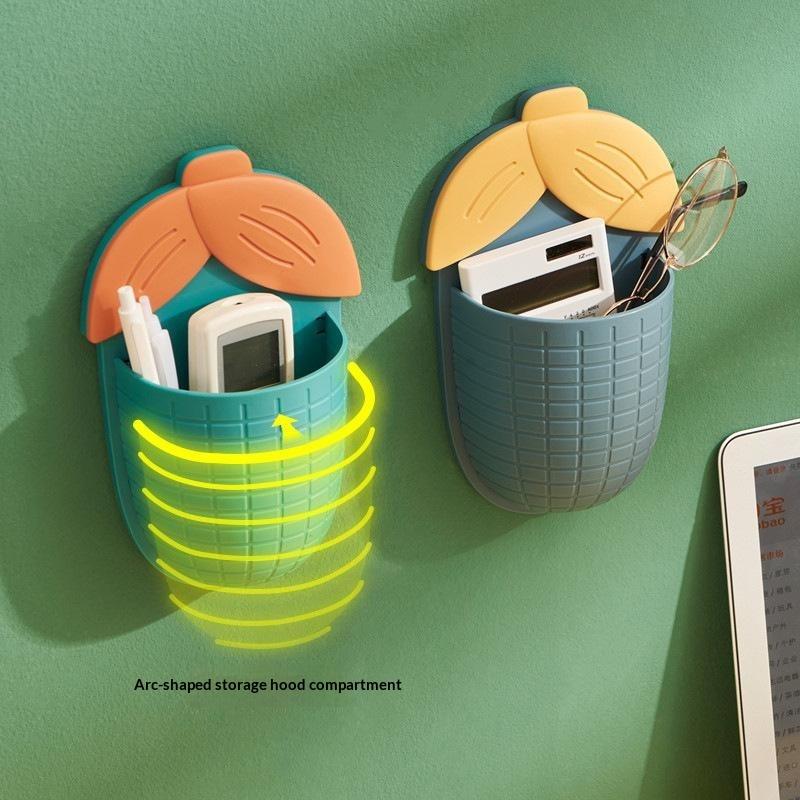 2Pcs Toilet Punch-Free Organizer Corn Storage Rack Bathroom Washstand Toothbrush Tube Toothpaste Storage Box Mask Storage Shelf