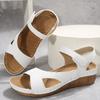 Women's Buckle Ankle Strap Sandals Summer Platform Wedge Sandals Comfortable Non-Slip Walking Sandals Beach Shoes Open Toe Dressy Shoes for Women