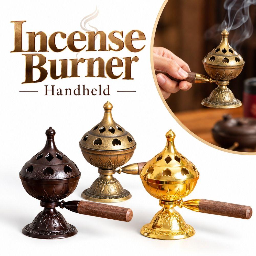 Rotating Incense Holder Retro Style Handheld Stove New Incense Censer  Meditation