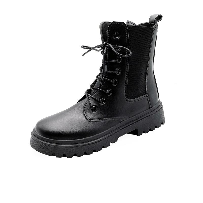 Classic Casual Women's Shoes 2024 New Spring and Autumn British Style Motorcycle Boots Thick Soled Comfortable Retro Short Boots