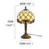 Handmade Stained Glass Table Lamp E27 Retro Lampshade Mediterranean Style Table Light Bedroom Bedside Nightstand Decor Lighting