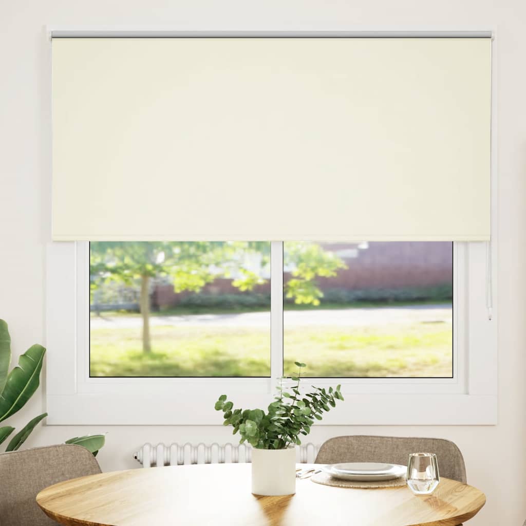Blackout Roller Blind Cream White 150x150 Cm Fabric Width 146.6 Cm