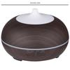 550ml Aroma Diffuser, Cool Mist Humidifier With Remote Control Wood Grain Aroma Diffuser With Timer For Large Room US Plug