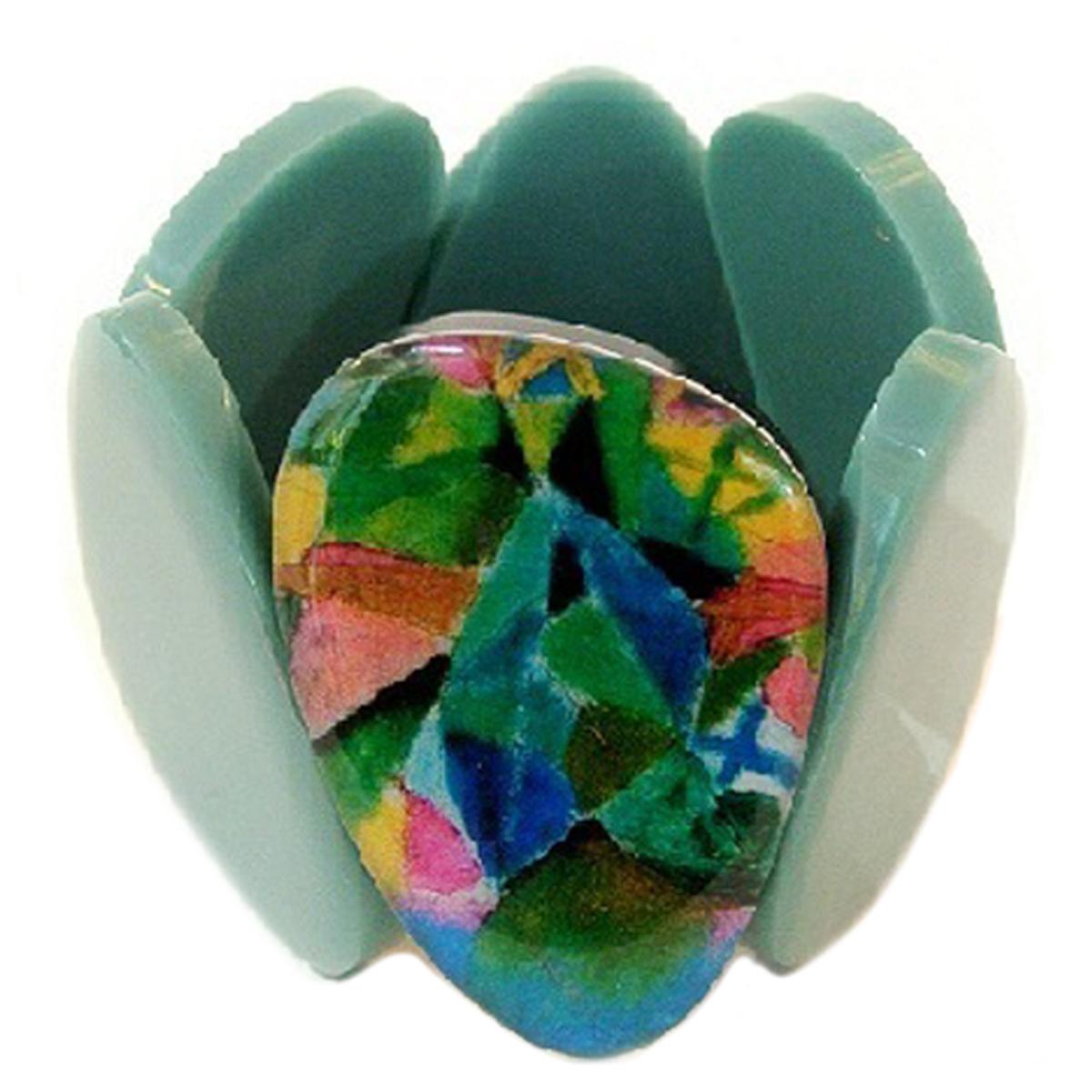 

Les Trésors De Lily [R4294] - Браслет ручной работы Mistinguette зеленого кедра - 50 мм