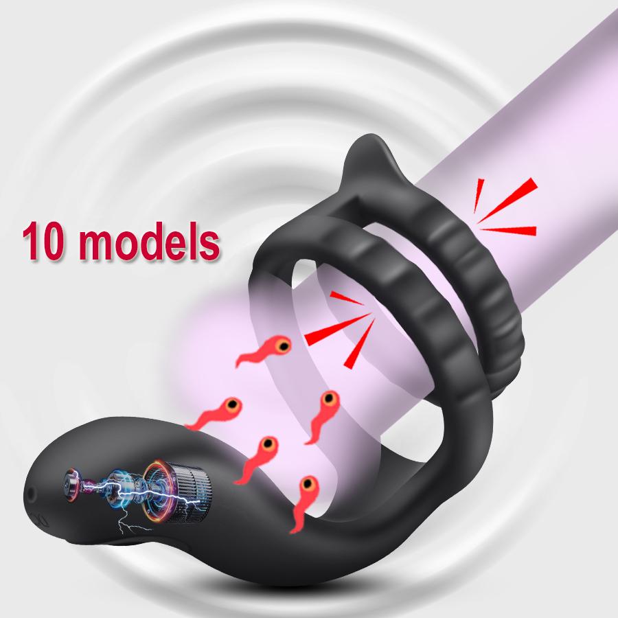 Wearable Sleeve for Penis Cock Ring Vibrator Sex Toys for Adults Vibrating Rings  Stimulator Men Sexy Toys