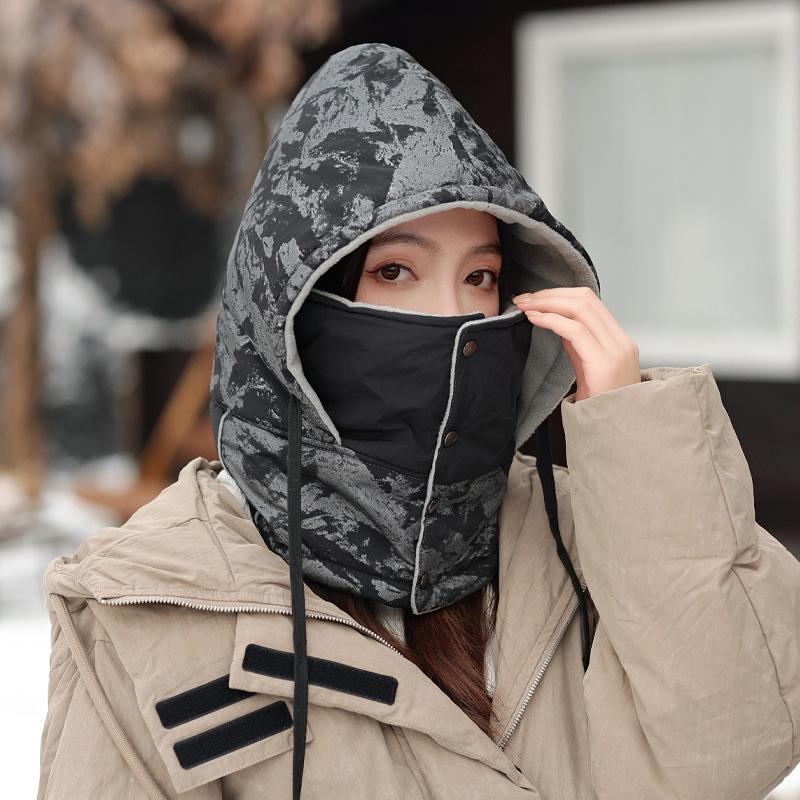 Hut weibliche Winter Reiten Elektrofahrzeug warm verdickte Baumwolle Hut männlich Winddicht und kalt Maske Winter Lei Feng Hut