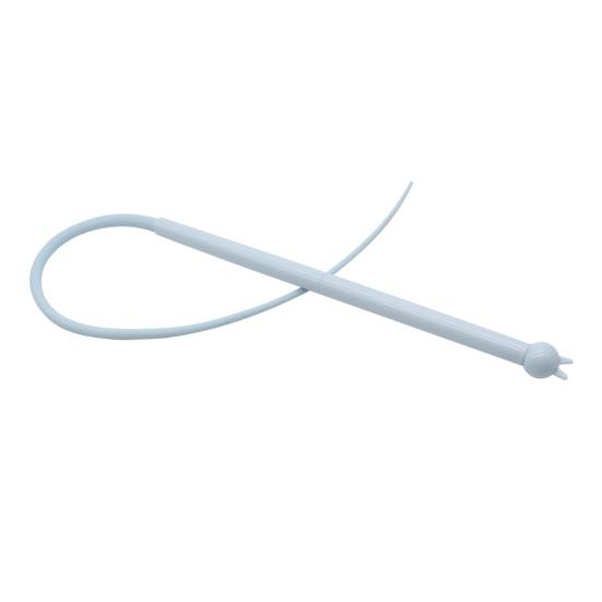 Cat Teaser Wand Flexible Silicone Mouse Tail Safe Chew Toy Cat Teaser Relieves светло-синий