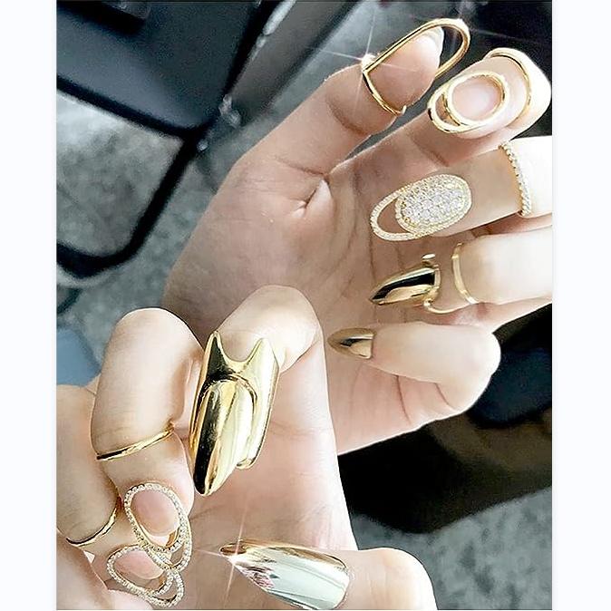 

Регулируемое кольцо для ногтей для женщин Декоративный маникюр для ногтей Защитный аксессуар для кончика пальца