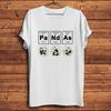 EleUnisexts Periodic Table StyleCute Panda Funny T Shirt UnisexWhite Casual TshirtShort Sleeve StreetwearUnisex Geek Teenocrack
