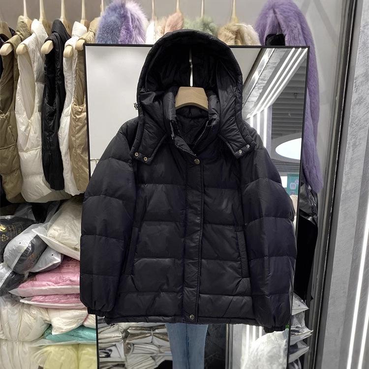 New autumn loose hooded winter thickened bread jacket jacket design sense short down jacket women