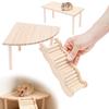 Wooden Hamster Ladder Platform Jumping Board Playground Hamster Climbing Stairs Toy Cage Accessories for Gerbils Small Pets