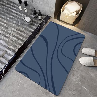 Tapete de chão simples de cor sólida de lama de diatomáceas Tapete de porta de entrada doméstica Tapete de chão de banheiro Tapete absorvente para os pés para vaso sanitário