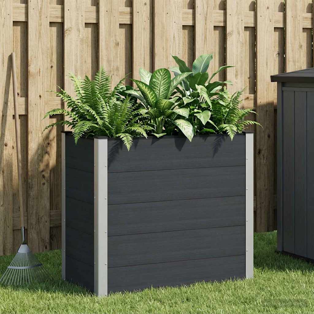 Raised Garden Bed Black 100 X 50 X 91 Cm