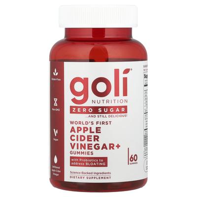 World's First Apple Cider Vinegar + Gummies, Sugar Free, 60 Gummies
