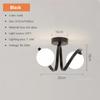 Modern Glass Ceiling Light Minimalist Black Gold 1/2 Heads Indoor Lighting For Hallway Aisle Balcony Entryway Cloakroom Fixtures
